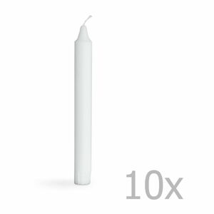 Zestaw 10 białych wysokich świeczek Kähler Design Candlelights, wys. 20 cm