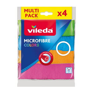 Zestaw 4 ściereczek z mikrofibry Vileda Colors, 30 x 30 cm