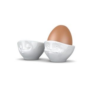 Białe kieliszki na jajka 58products Zakochana para, 100 ml