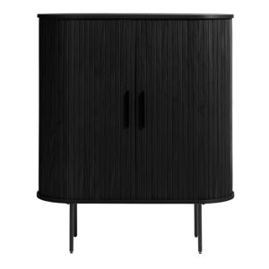 Czarna szafka w dekorze dębu 100x118 cm Nola – Unique Furniture