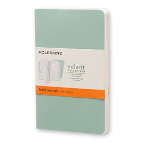 Zielony notatnik w linie Moleskine Volant, 80 stron