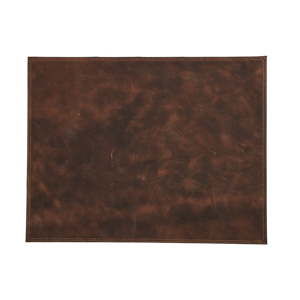 Zestaw 4 jasnobrązowych skórzanych mat stołowych Furnhouse Doha, 45x35 cm
