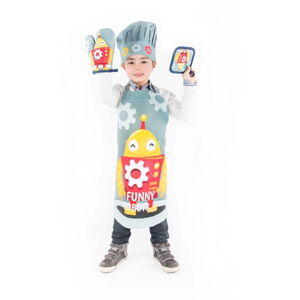 Bawełniany zestaw kuchenny dla dzieci 4 szt. Robot - Tiseco Home Studio
