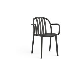 Zestaw 2 czarnych krzeseł ogrodowych z podłokietnikami Resol Sue
