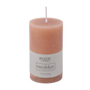 Różowa świeczka Rustic candles by Ego dekor Rust, 38 h