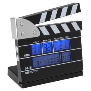 Budzik w kształcie klapsa filmowego Le Studio Clapper Mini Alarm Clock