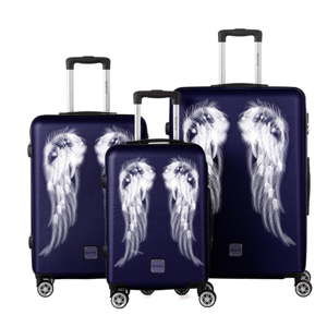 Zestaw 3 ciemnoniebieskich walizek Berenice Wings