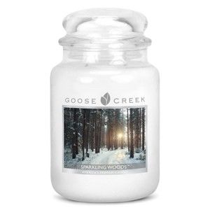 Świeczka zapachowa w szklanym pojemniku Goose Creeks Zaśnieżony Las, 150 godz. palenia