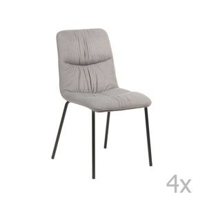 Zestaw 4 szarych krzeseł Design Twist Cerlak