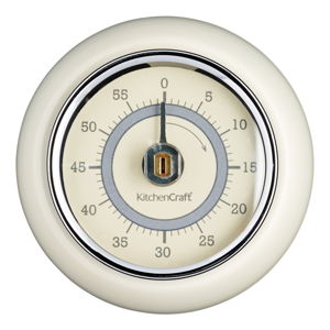 Magnetyczny minutnik w kremowym kolorze Kitchen Craft Living Nostalgia, ⌀ 7,5 cm