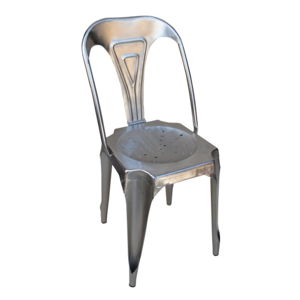 Szare metalowe krzesło Antic Line Chaise