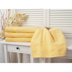 Żółty ręcznik kąpielowy frotte 70x140 cm Adria – B.E.S.
