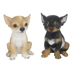 Zestaw 2 figurek dekoracyjnych Esschert Design Chihuahua, wys. 19,3 cm