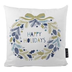 Poduszka ze świątecznym motywem Butter Kings Holiday Wreath, 45x45