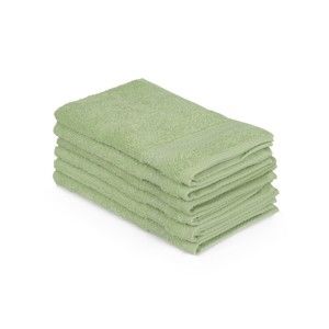 Zestaw 6 zielonych ręczników bawełnianych Madame Coco Lento Verde, 30x50 cm