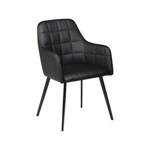 Czarne krzesło ze skóry ekologicznej DAN-FORM Denmark Embrace