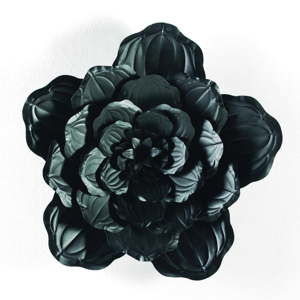 Czarna dekoracja w kształcie kwiatu Thai Natura Bunga, ⌀ 69 cm