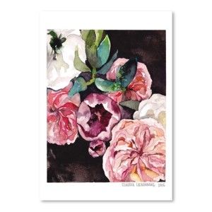 Plakat Americanflat Blooms on Black IV by Claudia Libenberg, 30x42 cm