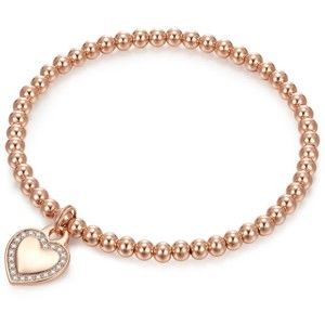Damska bransoletka w kolorze różowego złota Runaway Heart & Pearls