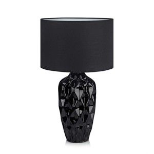 Czarna lampa stołowa Markslöjd Ben, ø 26 cm