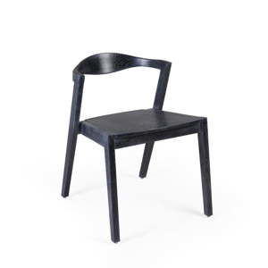Czarne krzesło z drewna Sungkai Moycor Arco