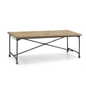 Stół na kółkach z drewna jodłowego Miloo Home Loft, 230 x 90 cm