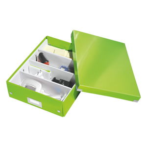Zielone pudełko z przegródkami Leitz Office, dł. 37 cm