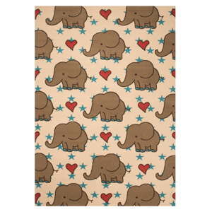 Brązowy dywan dziecięcy Zala Living Elephant, 140x200 cm