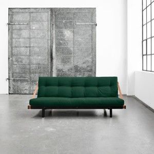 Sofa rozkładana Karup Design Jump Black/Dark Green