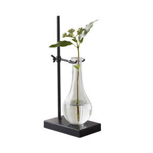 Szklany wazon z czarną konstrukcją Native Laboratory