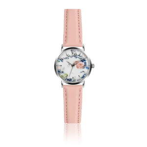 Zegarek damski z jasnoróżowym paskiem ze skóry naturalnej Emily Westwood Mia