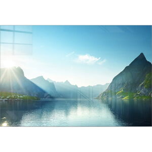Szklany obraz 100x70 cm Fjord – Wallity