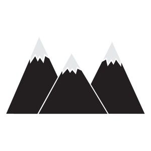 Naklejka ścienna Dekornik Black Mountains, 150x83 cm