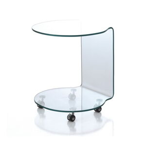 Szklany okrągły stolik ø 50 cm Move – Tomasucci