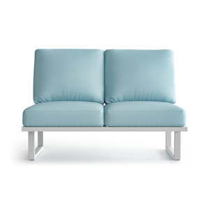Jasnoniebieska 2-osobowa sofa ogrodowa jasnymi nóżkami Marie Claire Home Angie