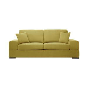 Żółta rozkładana sofa 3-osobowa Jalouse Maison Dasha