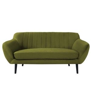 Zielona aksamitna sofa Mazzini Sofas Toscane, 158 cm