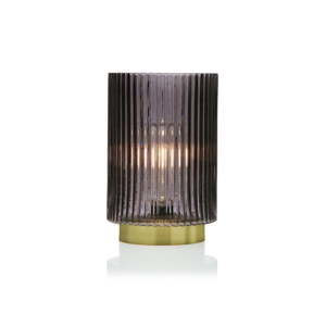 Szara szklana lampa LED Versa Relax, ⌀ 15 cm