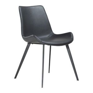 Czarne krzesło z imitacji skóry DAN–FORM Denmark Hype