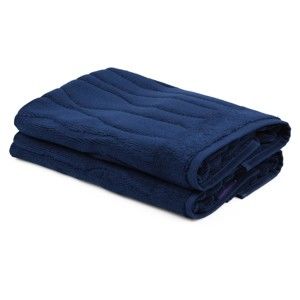 Zestaw 2 ciemnoniebieskich ręczników ze 100% bawełny Gartex, 50x75 cm