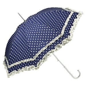 Niebiesko-biały parasol Von Lilienfeld Plain Mary Polkadots