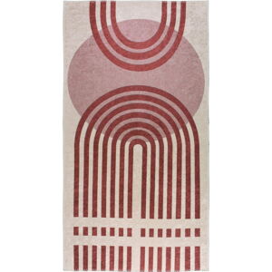 Czerwony/biały dywan odpowiedni do prania 50x80 cm – Vitaus