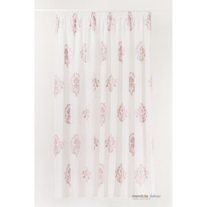 Biała/różowa firanka 300x260 cm Aymara – Mendola Fabrics
