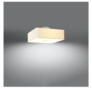 Biała lampa sufitowa ze szklanym kloszem/z tekstylnym kloszem 45x45 cm Kortez – Nice Lamps