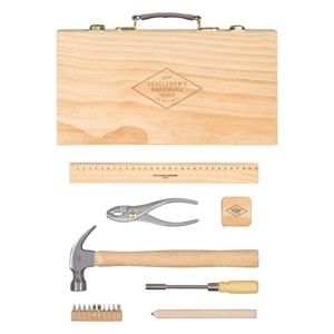 Zestaw narzędzi w pojemniku z drewna bukowego Gentlemen's Hardware Box