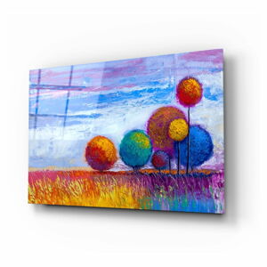 Szklany obraz Insigne Colorful Trees, 110x70 cm