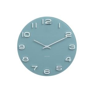 Niebieski zegar Karlsson Time Vintage, ø 35 cm