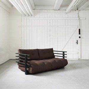 Rozkładana sofa dwuosobowa Karup Funk Black/Brown