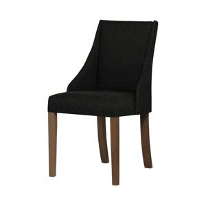 Czarne krzesło z ciemnobrązowymi nogami Ted Lapidus Maison Absolu