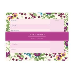 Planer tygodniowy Laura Ashley Parma Violets by Portico Designs, 54 stran